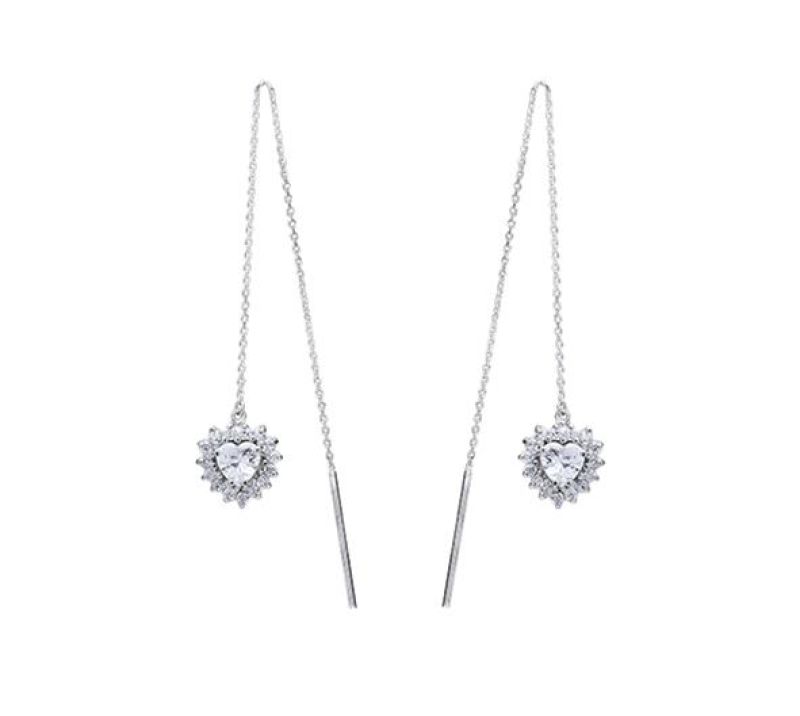 Ketten-Ohrringe Herz